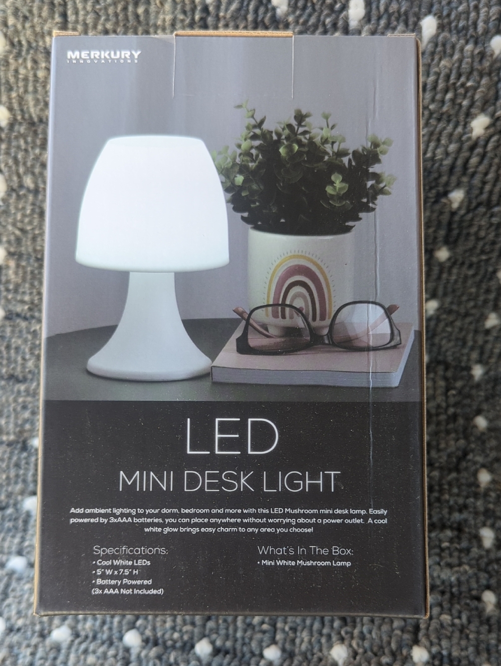 Merkury Innovations White LED Mini Desk Lamp